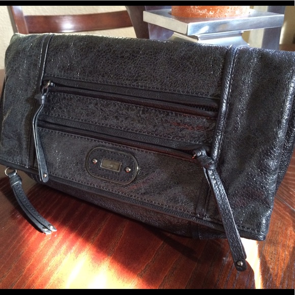 Rafe New York Liz Metallic Black Wristlet/Clutch - Picture 2 of 9